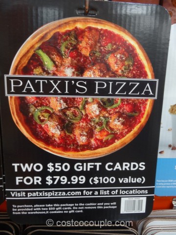 Gift Card Patxis Pizza Costco 1