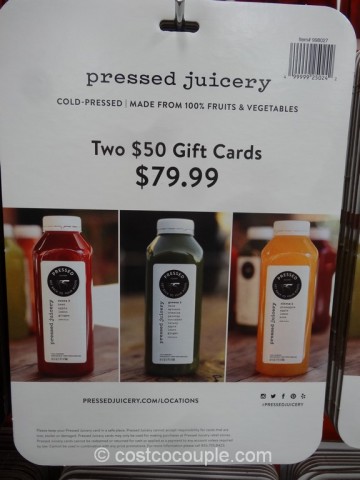 Gift Cards Press Juicery Costco 2