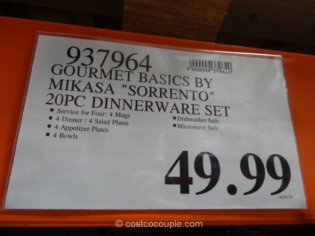 Gourmet Basics By Mikasa Sorrento Dinnerware Set Costco 1
