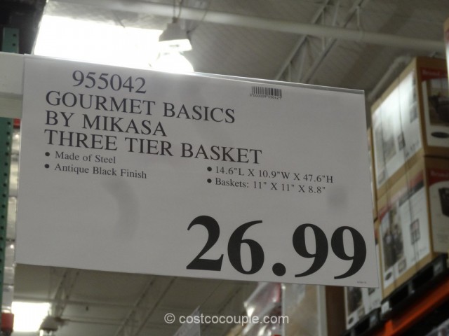 Gourmet Basics By Mikasa Three Tier Floor Basket Costco 3