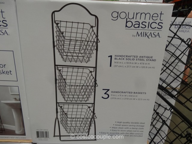 Gourmet Basics By Mikasa Three Tier Floor Basket Costco 4