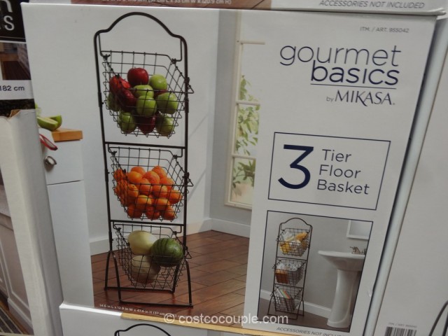 Gourmet Basics By Mikasa Three Tier Floor Basket Costco 5