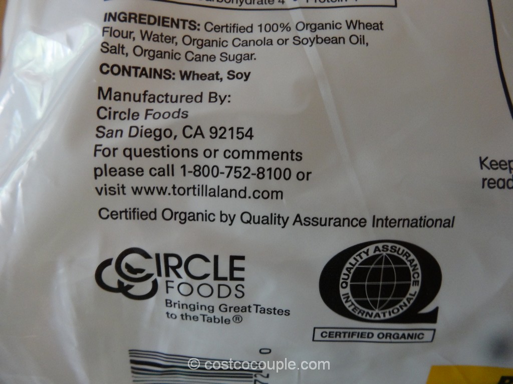 Tortilla Land Organic Uncooked Tortilla