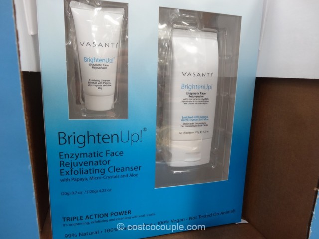 Vasanti Brighten Up Enzymatic Face Rejuvenator Cleanser Set Costco 2