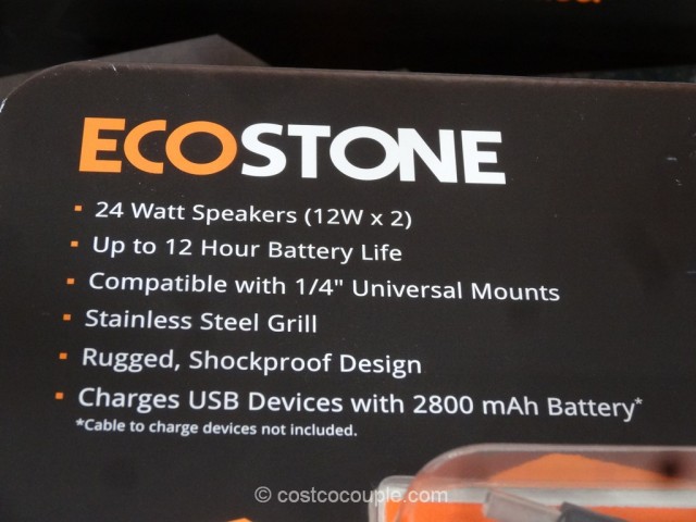 EcoStone Waterproof Bluetooth Speaker Costco 3