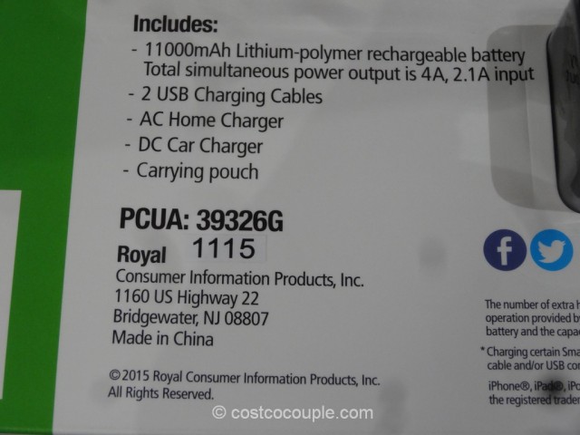 Royal Cell Phone And Tablet Portable Charger Costco 4