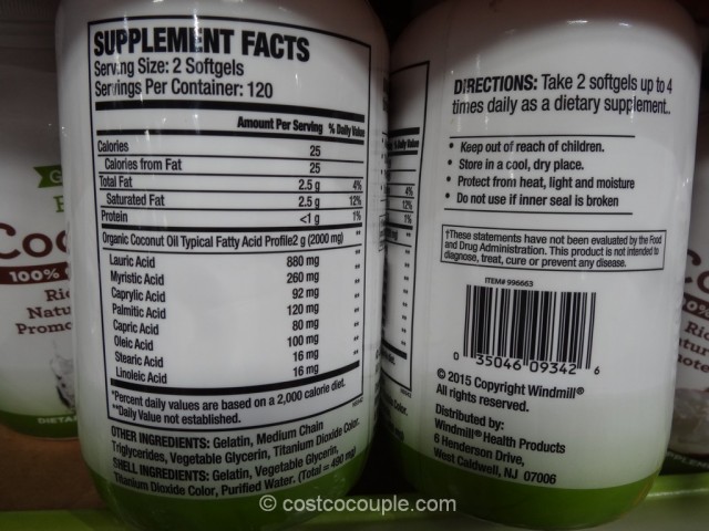 Garden Organics Organic Coconut Oil Supplement Costco 4