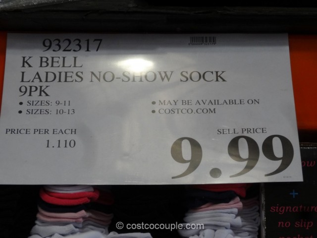 K Bell Ladies No Show Socks Costco 1