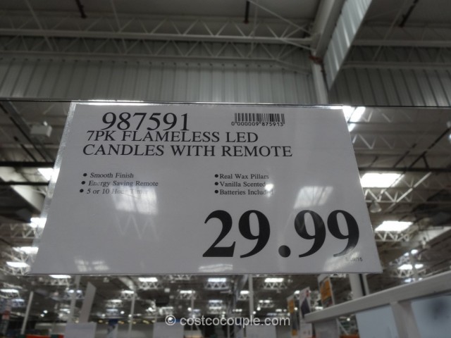 Remote Controlled Flameless LED Wax Candles Costco 1