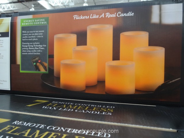 Remote Controlled Flameless LED Wax Candles Costco 3