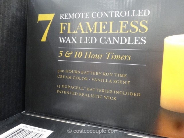Remote Controlled Flameless LED Wax Candles Costco 4