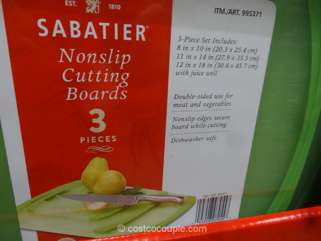 Sabatier 3piece Nonslip Cutting Board