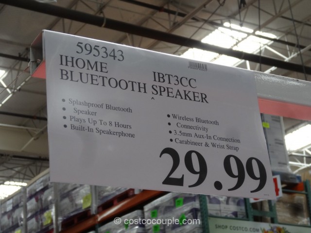 iHome Bluetooth Speaker IBT3CC Costco 1