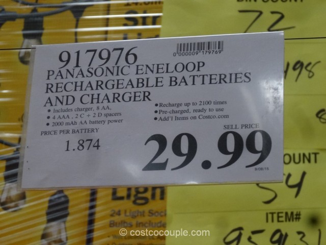 Panasonic Eneloop Rechargeable Batteries Costco 1