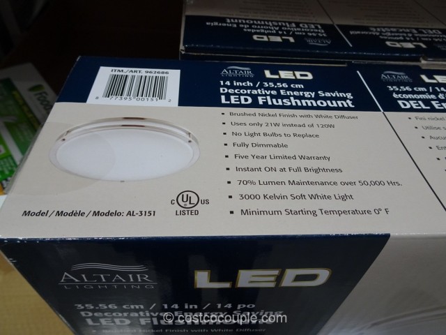 Altair Lighting 14-Inch Flushmount LED Light Fixture Costco 3