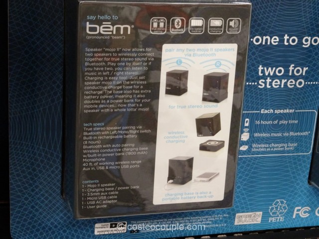 BEM Wireless Mojo II Bluetooth Speakers Costco 3