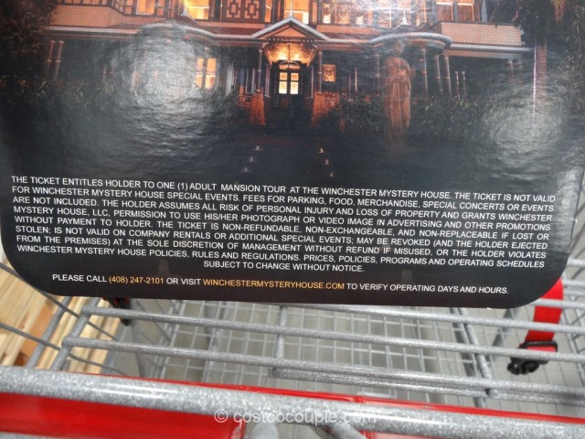 Gift Card Winchester Mystery House Costco 3