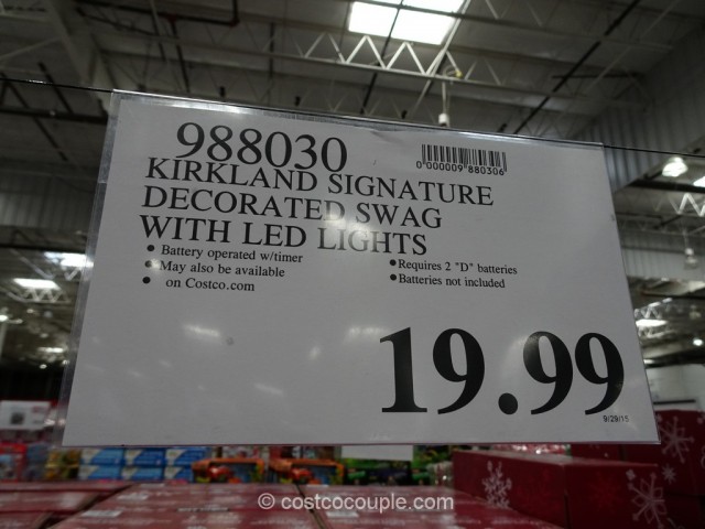 Kirkland Signature Decorative Swag With LED Lights Costco 1