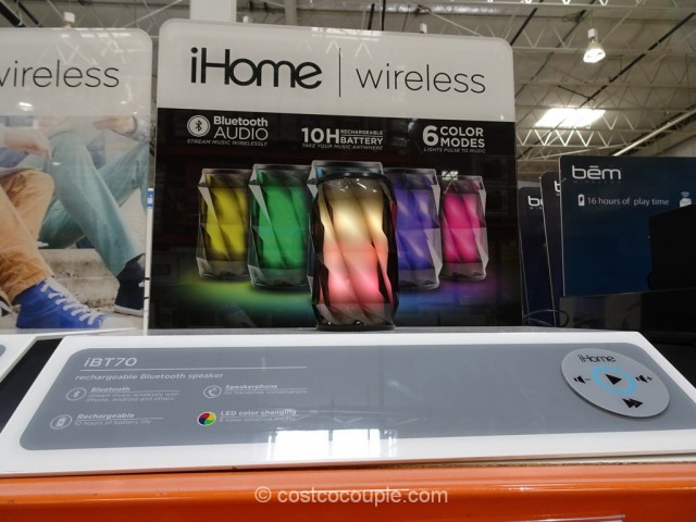 iHome Color Changing Bluetooth Speaker Costco 1