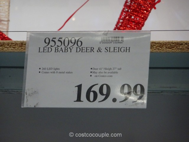 LED Baby Deer and Sleigh Costco 1