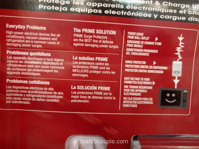 Prime Wire Home and Office Surge Protector Pack Costco 6
