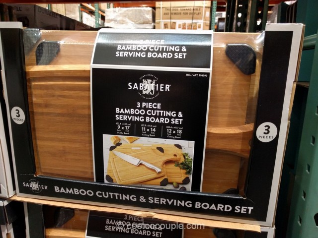 Sabatier 3-Piece Bamboo Cutting and Serving Board Set Costco 2