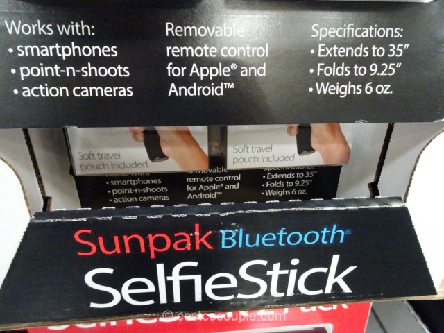 Sunpak Bluetooth Selfie Stick Costco 3
