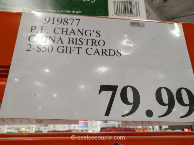 Gift Card PF Changs Costco 3