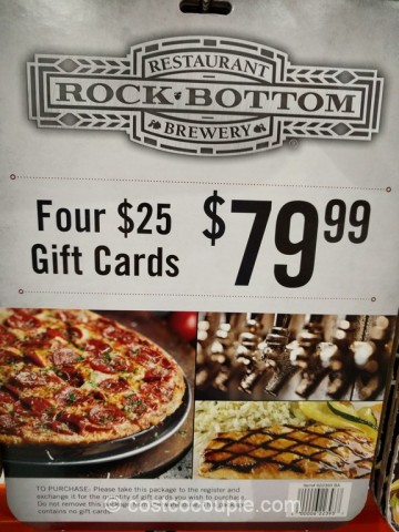 Gift Card Rock Bottom Brewery Costco 1
