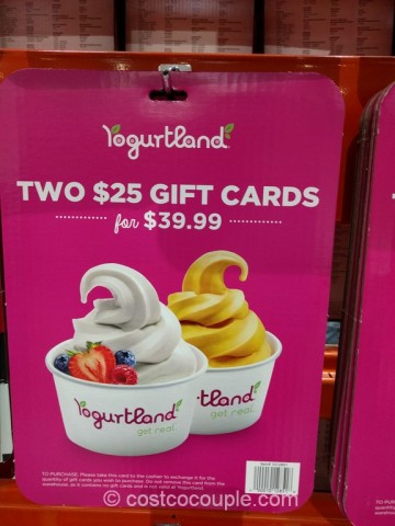 Gift Card Yogurtland Costco 2