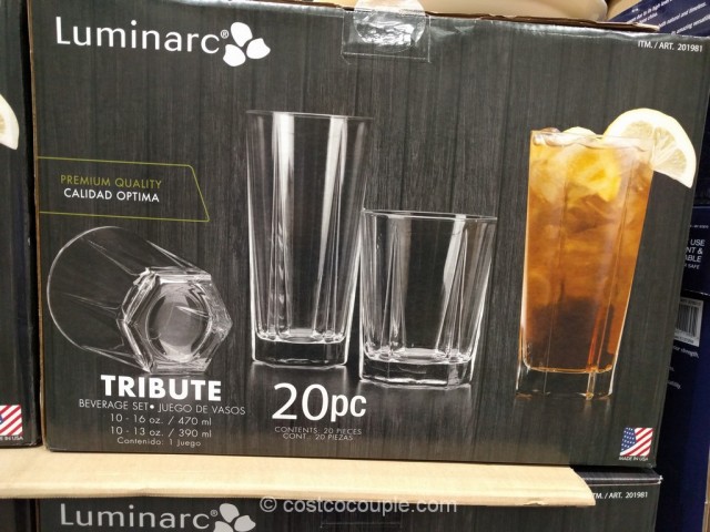 Luminarc Tribute Drinkware Set Costco 2