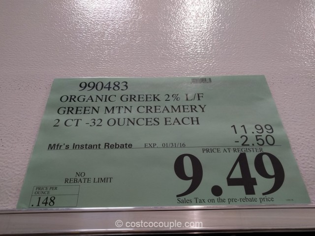Green Mountain Creamery Organic Greek Yogurt Costco 3