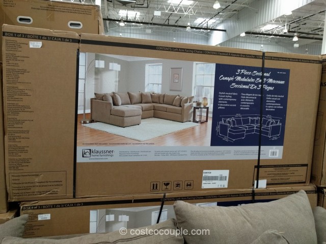 Klaussner 3-Piece Fabric Sectional Costco 5