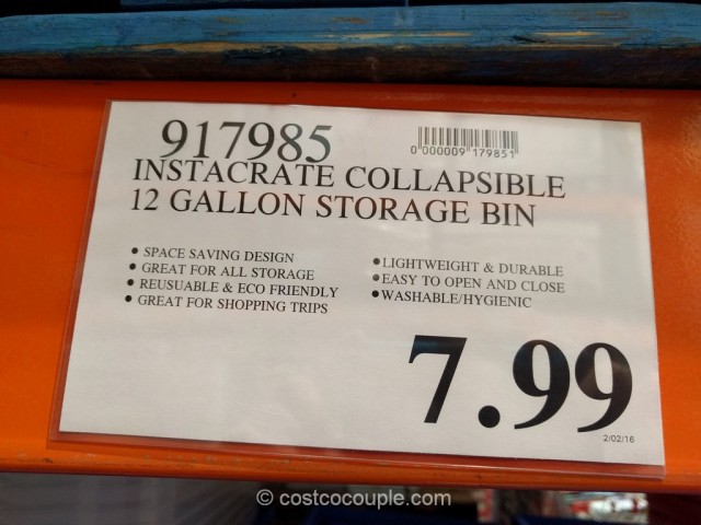 Instacrate Collapsible 12 Gallon Storage Bin Costco 1