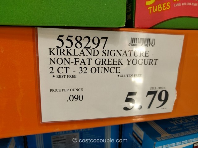 Kirkland Signature Non-Fat Greek Yogurt Costco 1