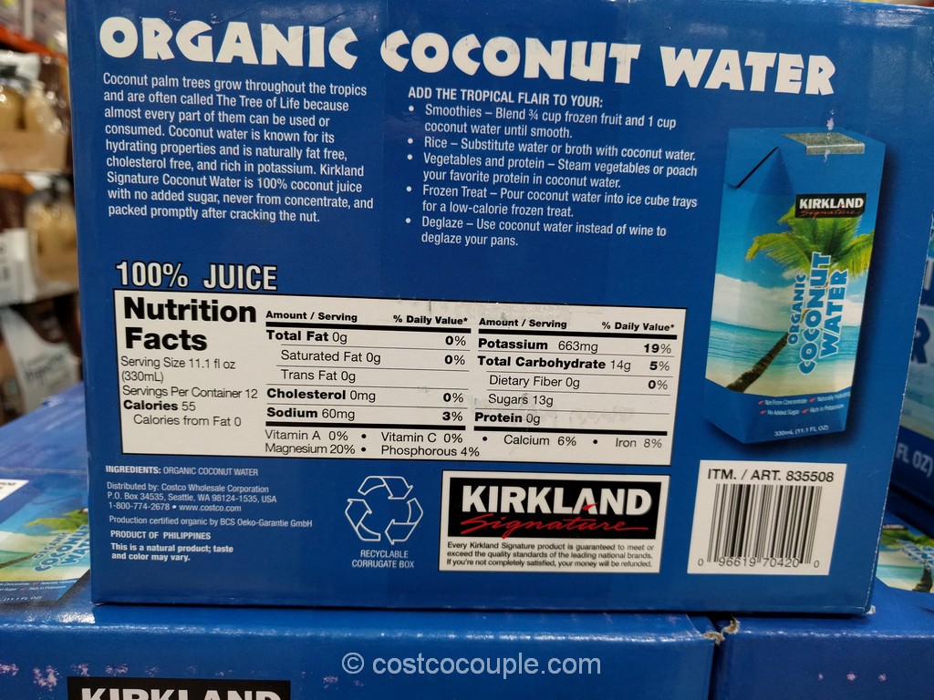 Kirkland Signature Organic Coconut Water