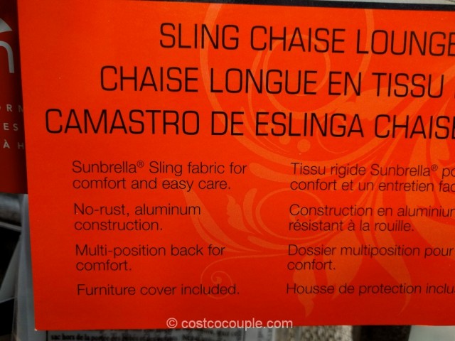 Agio International Sling Chaise Lounge Costco 3