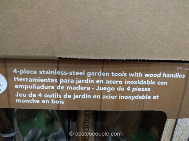 Alterra Wood Handle Stainless Steel Garden Tool Set Costco 4