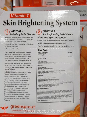Greensprout Vitamin C Skin Brightening System Costco 3