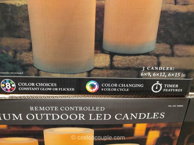 Premium Outdoor LED Candles Costco 4