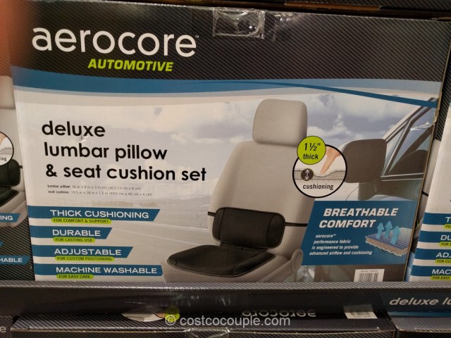 Aerocore Deluxe Lumbar Pillow and Seat Cushion Set Costco 3