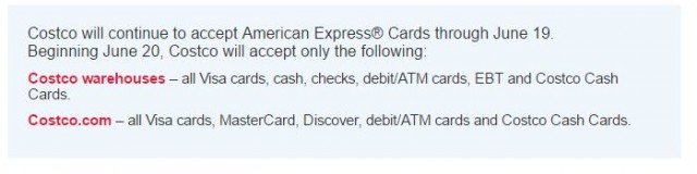 Costco credit card transition 2
