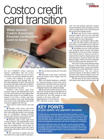 Costco credit card transition