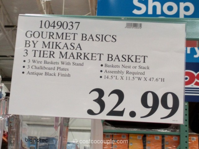 Gourmet Basics By Mikasa 3 Tier Market Basket Costco 1
