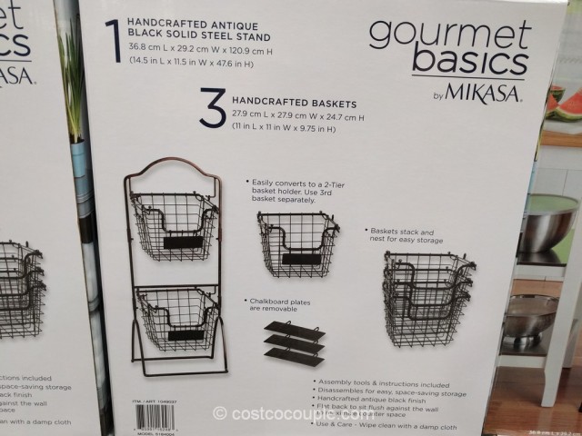 Gourmet Basics By Mikasa 3 Tier Market Basket Costco 5