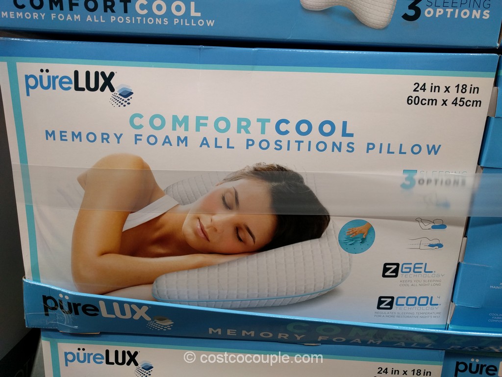 Details about   PüreLUX Comfort Cool Memory Foam All Positions Pillow 