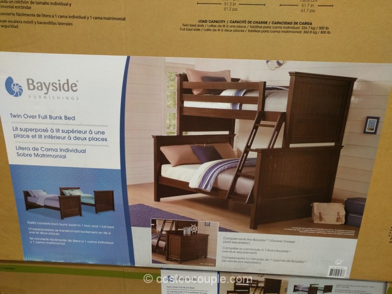 Bayside Furnishings Twin Over Full Bunkbed
