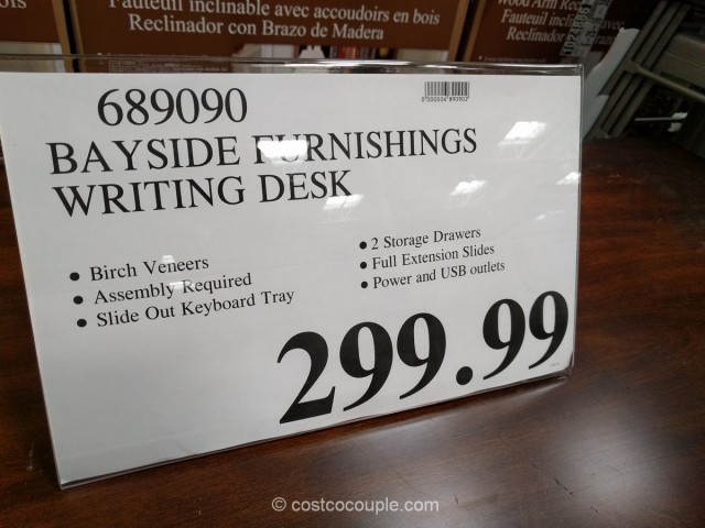 Bayside Furnishings Writing Desk Costco 1