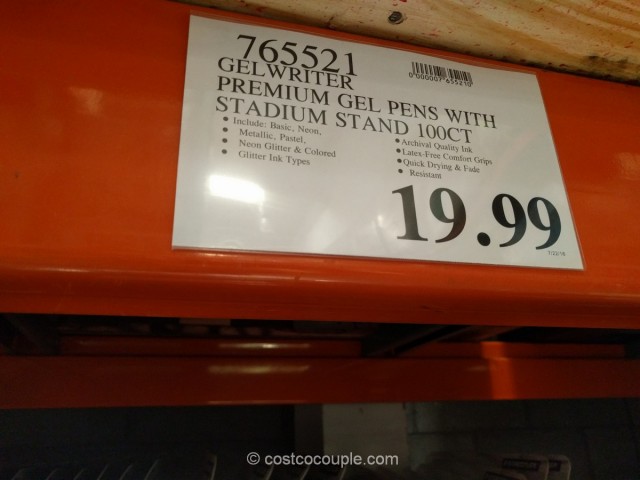 Gelwriter Premium Gel Pens With Stadium Stand Costco 6