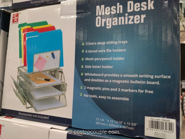 Mesh Desk Organizer With Whiteboard Costco 4
